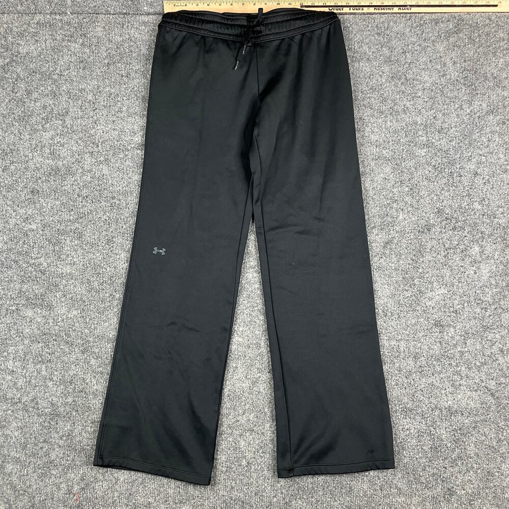 Under Armour Track Pants Womens SM/P Black‎ Logo Athletic Sweatpants
